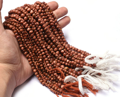 13" Strand Brown Sunstone Smooth Round Shape gemstone Beads, Sunstone Beads, Brown Red Sunstone Plain Round Ball Bead For Jewelry Craft SALE