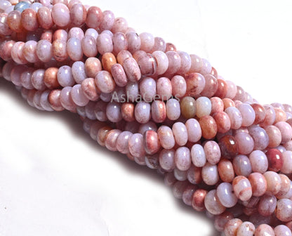 AAA Shaded Brown opal Smooth Rondelle Bedas,16" Shaded Lavender Brown Opal Plain Handmade Gemstone Beads, Fine Opal Beads Jewelry Necklace
