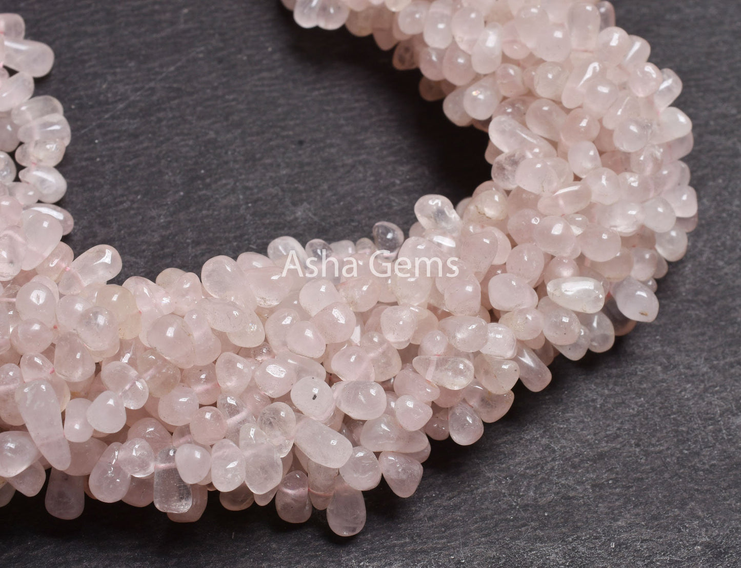 Beautiful Pink Rose Quartz Smooth Drops Shape Beads, Natural Rose Quartz Plain Handmade Teardrop Gemstone Beads, Rose quartz Beads Jewelry