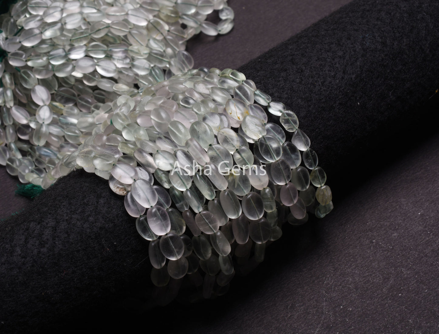 Natural Light Green Fluorite Smooth Oval Shape Handmade Gemstone Beads,12.5"Strand Fluorite Mani Oval Straight Drill Bead Jewelry Craft SALE