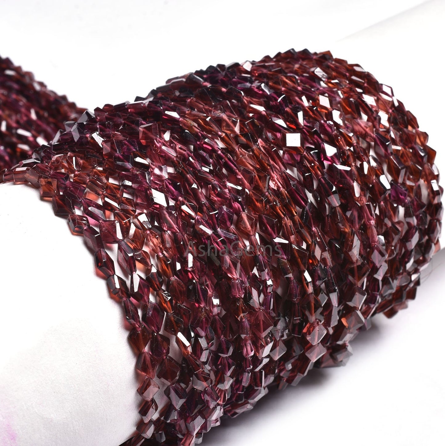 Beautiful Garnet Fancy Rhombus Shape Gemstone Faceted Beads,13"Strand Red Pink Garnet Table Cut Faceted Briolette Rhombus beads AAA Garnet