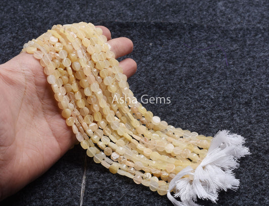 Beautiful Yellow Aventurine Smooth Coin Shape Gemstone Beads,Natural Aventurine Handmade uneven Coin Straight Drill Bead Jewelry Craft SALE