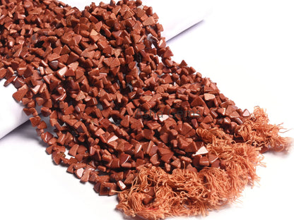 14 Inch Strand Brown Sunstone Smooth Triangle Side Drill Beads, Beautiful Sunstone Fancy Trillion Gemstone Handmade Beads Jewelry Craft SALE