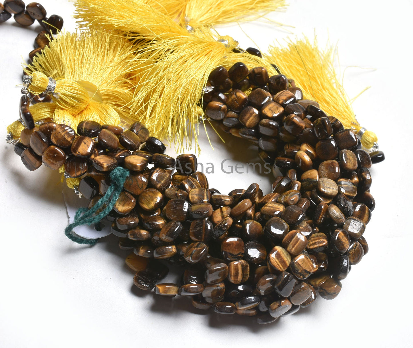 Fine Quality Tiger Eye Smooth Square Shape Beads,7 mm Natural Tiger Eye Fancy Handmade Cushion Side Drill Gemstone Beads Jewelry Craft SALE