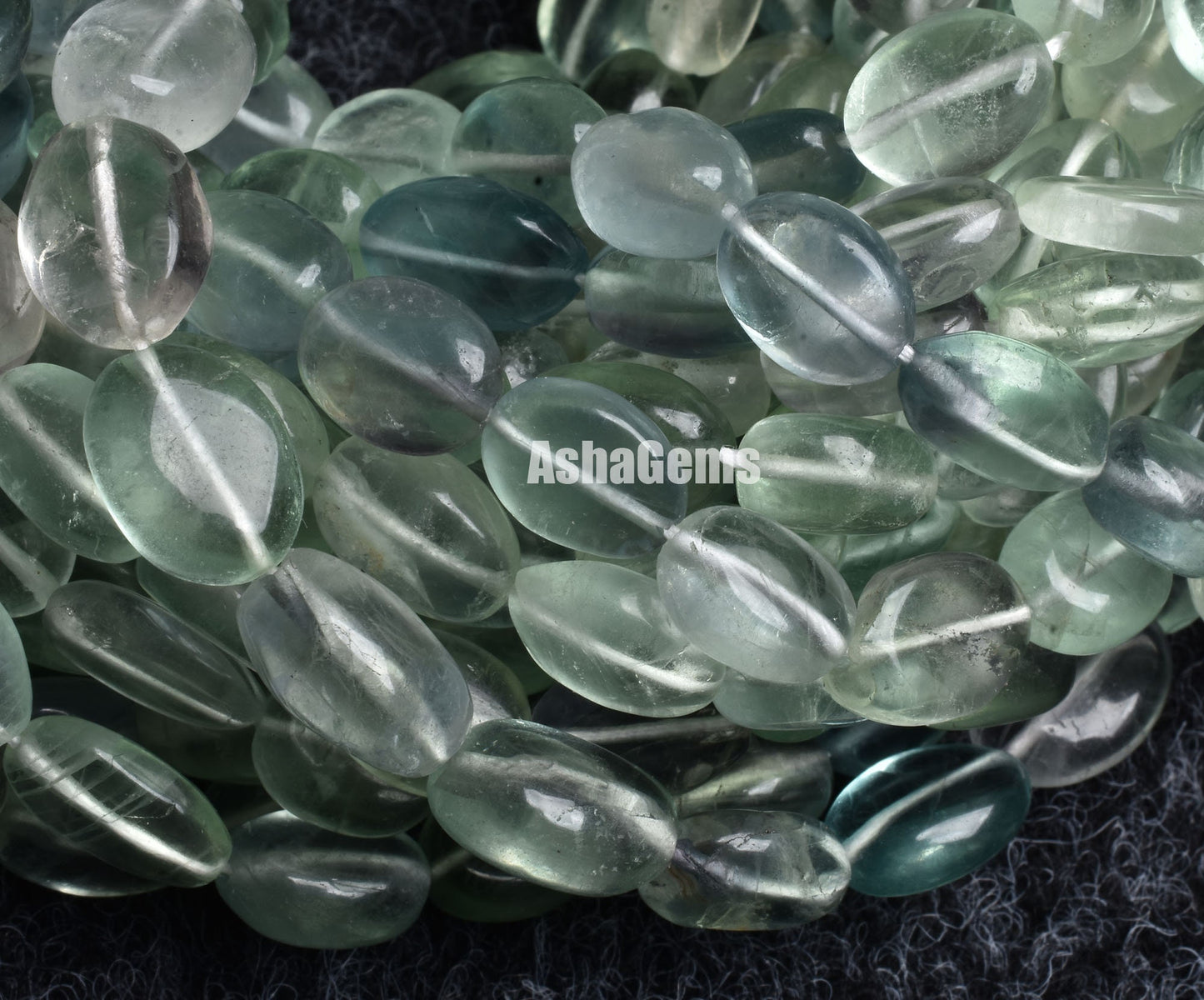 Beautiful Shaded Green Blue Fluorite Smooth Beads, Natural Fluorite Plain Oval Nugget Handmade Beads, Gemstone Fluorite Beads Jewelry Crafts