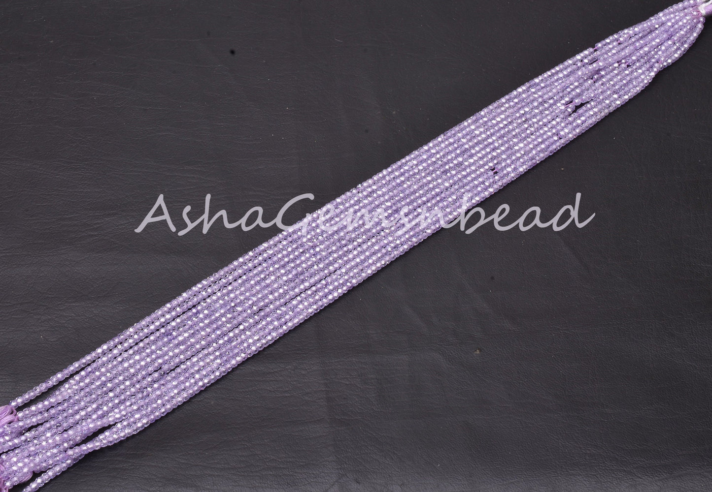 3 mm Wonderful Light purple Lavender Zircon Machine Cut Rondelle Beads, 13" Cubic zircon Micro Faceted Rondelle Beads Jewelry Craft SALE