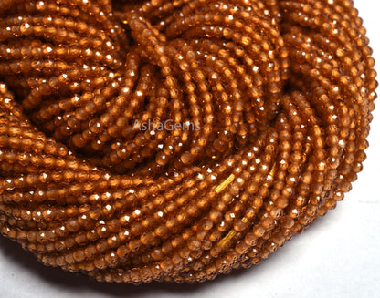 Rare Spessartite garnet Micro Faceted Rondelle Gemstone Beads,1.6 mm Fanta Garnet Machine Cut Bead,13" AAA Orange Garnet Beads For Necklace