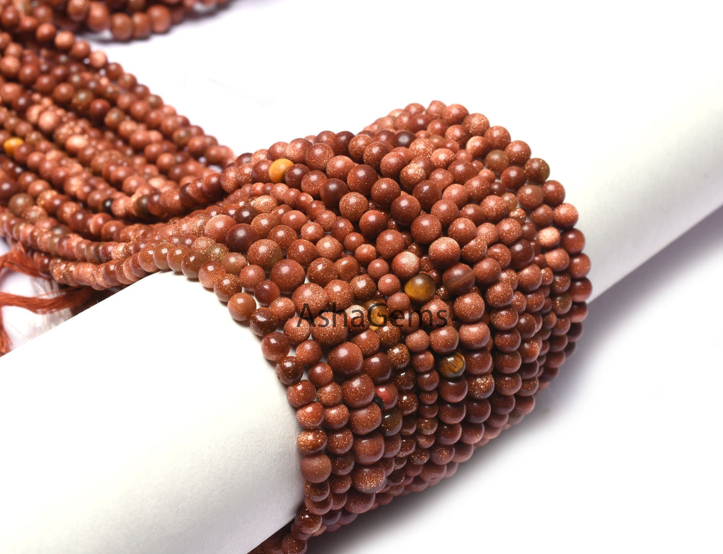 13" Strand Brown Sunstone Smooth Round Shape gemstone Beads, Sunstone Beads, Brown Red Sunstone Plain Round Ball Bead For Jewelry Craft SALE