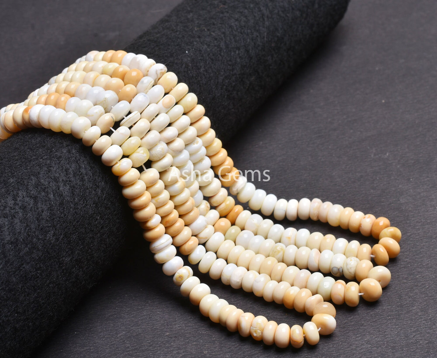 9 mm Shaded Yellow Opal Smooth Rondelle Beads, 16" Strand Fine Opal Loose Gemstone Beads Yellow Opal Plain Handmade Bead Jewelry making SALE