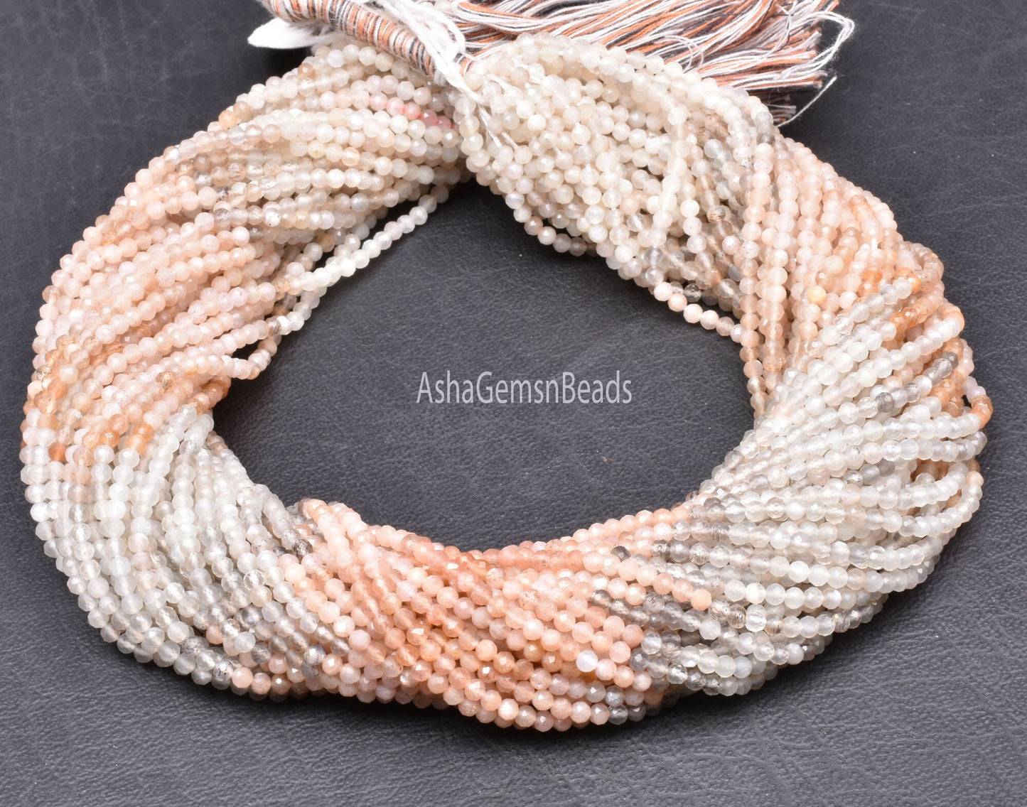 Natural Multi Moonstone Machine Cut Faceted Beads,2.5mm AAA Multi Color Moonstone Micro Faceted Rondelle Beads,Moonstone beads Jewelry Craft