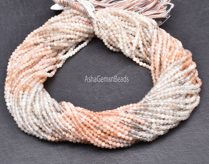 Natural Multi Moonstone Machine Cut Faceted Beads,2.5mm AAA Multi Color Moonstone Micro Faceted Rondelle Beads,Moonstone beads Jewelry Craft