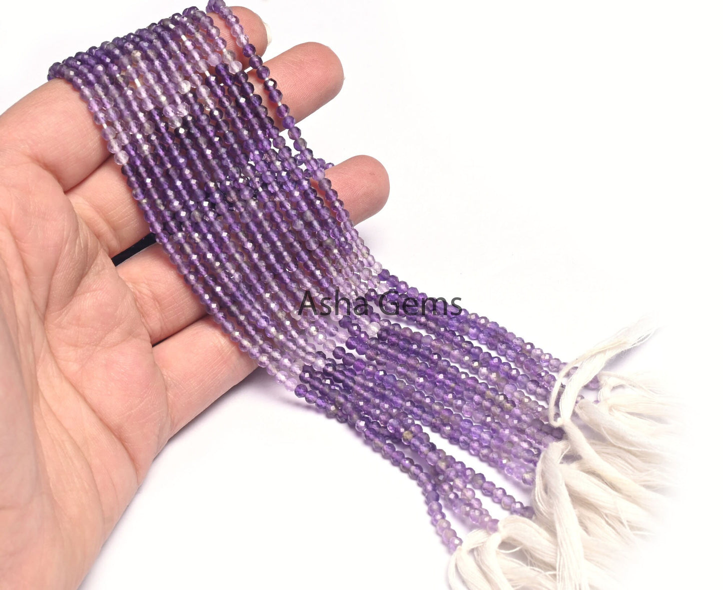 Fine Shaded Purple Amethyst Faceted Micro Cut Rondelle Beads,3 mm Natural Amethyst Machine Cut Gemstone Beads,13"Amethyst Bead Jewelry Craft
