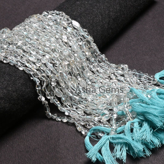 Rare Blue Aquamarine Smooth Nugget Shape Beads,5-8mm Aquamarine Handmade Tiny Tumble Beads Aquamarine Loose Gemstone Bead Jewelry Craft SALE (AG 22279)