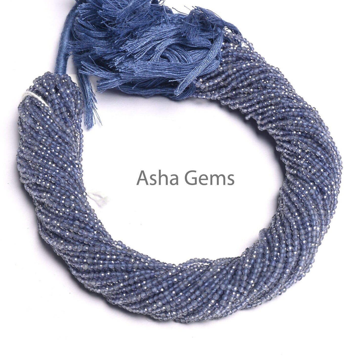 AAA Quality Blue Iolite Micro Cut Beads,13"Strand,2mm Natural Blue Iolite Rondelle Shape faceted Gemstone Bead Necklace Jewelry Making Craft
