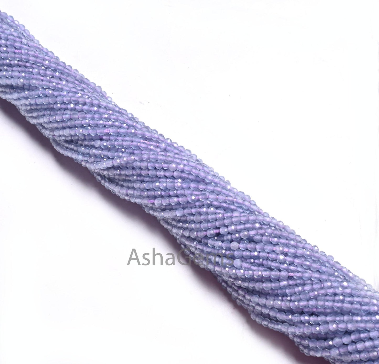 Beautiful Natural Lavender Quartz Micro Cut Faceted Gemstone Beads 2mm,AAA Purple Blue Lavendar Faceted Rondelle Shape Beads, Jewelry Crafts
