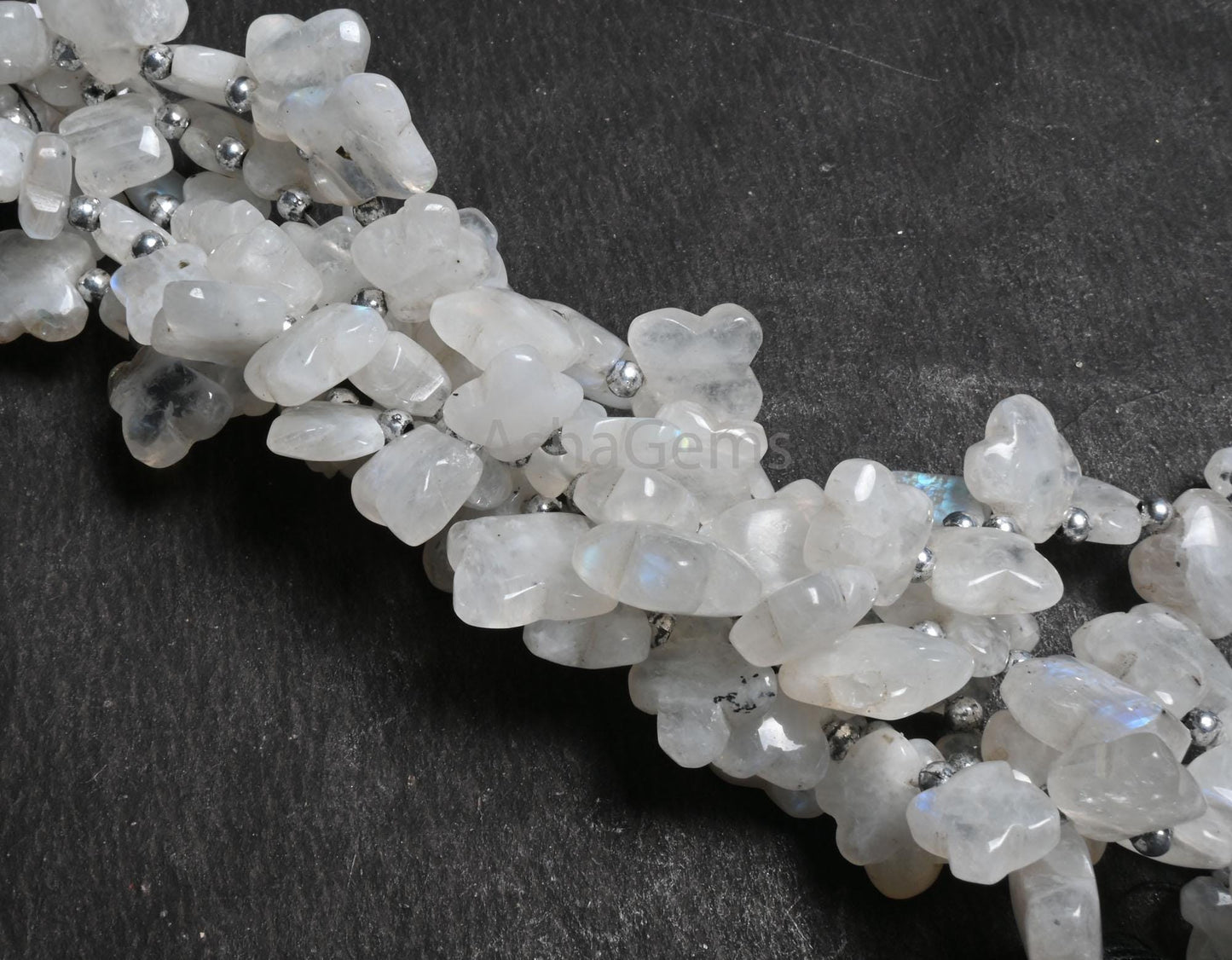 Beautiful Flashy Rainbow Moonstone carving Flower smooth Handmade Beads, Natural Blue Fire Rainbow carve Fancy Gemstone Beads Jewelry making