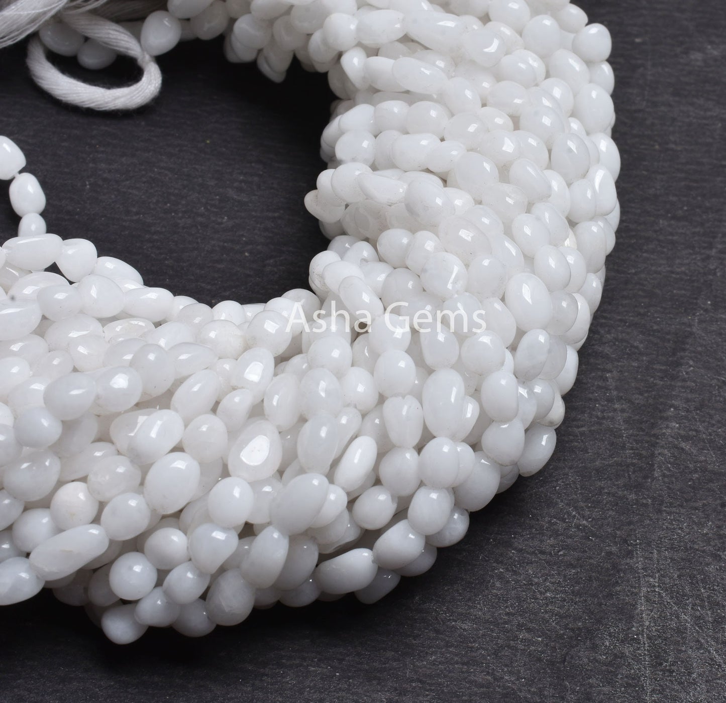 Beautiful White Opal Smooth tiny Nugget Shape Beads,13" White Gemstone Loose Beads, AAA Natural Opal Tumble Handmade Bead Jewelry Craft SALE