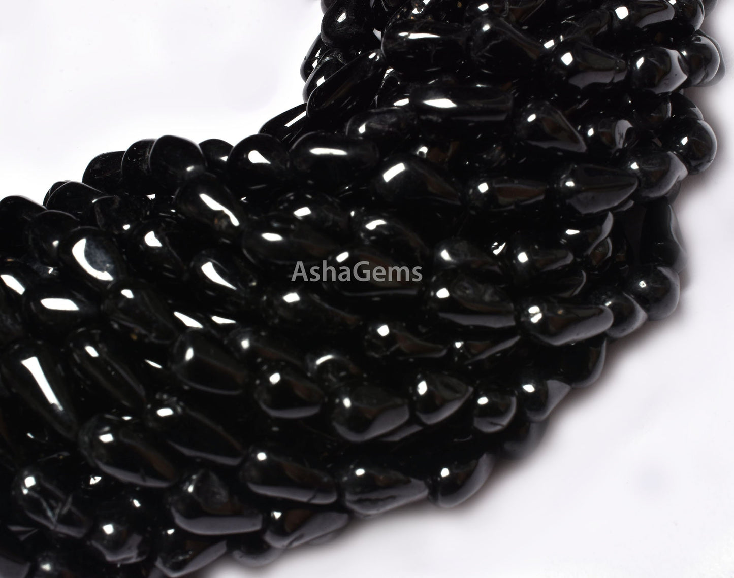 Natural Black Spinal Drops Shape Beads Black Spinal Smooth Teardrops Beads, Black Spinal Drops Beads, Briolette Beads For Jewelry Craft SALE
