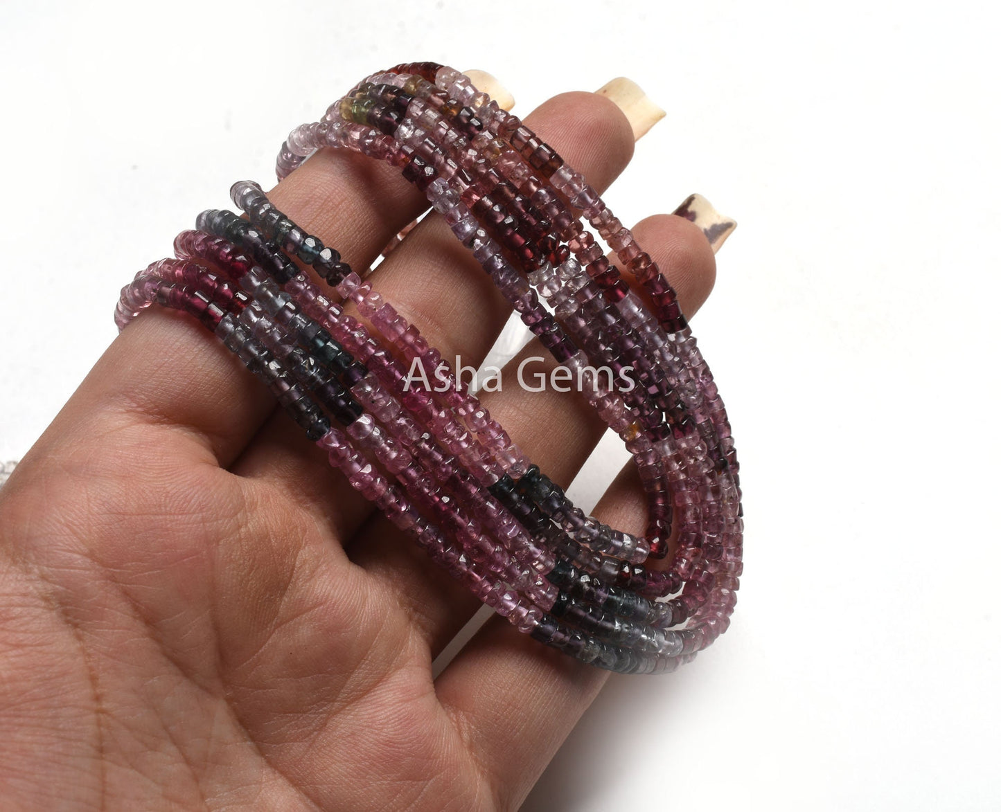 Natural Multi Spinel Smooth Tyre Shape Gemstone Beads,14" Strand Real Spinel Beads, Multi Color Spinel Handmade Tyre Bead Jewelry Craft SALE