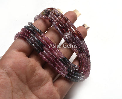 Natural Multi Spinel Smooth Tyre Shape Gemstone Beads,14" Strand Real Spinel Beads, Multi Color Spinel Handmade Tyre Bead Jewelry Craft SALE