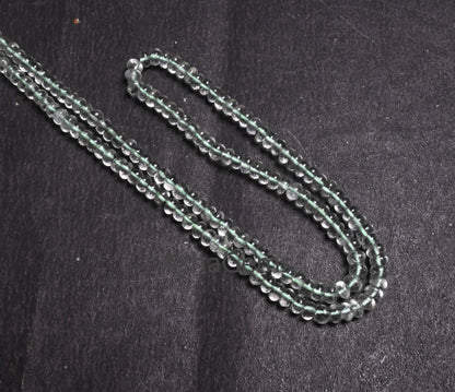 AAA Quality Green Amethyst Smooth Rondelle Gemstone Beads,16"Natural Amethyst Plain Handmade Roundelle Bead Green Amethyst Bead Jewelry SALE (AG 12295)