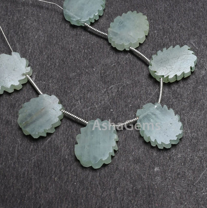 Beautiful Green Aventurine Fancy Flat Slice carving Gemstone Beads, Natural Aventurine Uneven Rough Slice handmade Carved Bead Jewelry Craft