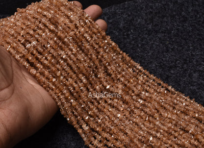 34"Strand Natural Original Zircon Uncut Chips Gemstone Beads,Fine Quality Brown Zircon Raw Rough Smooth Tiny Nugget Beads Jewelry Craft SALE