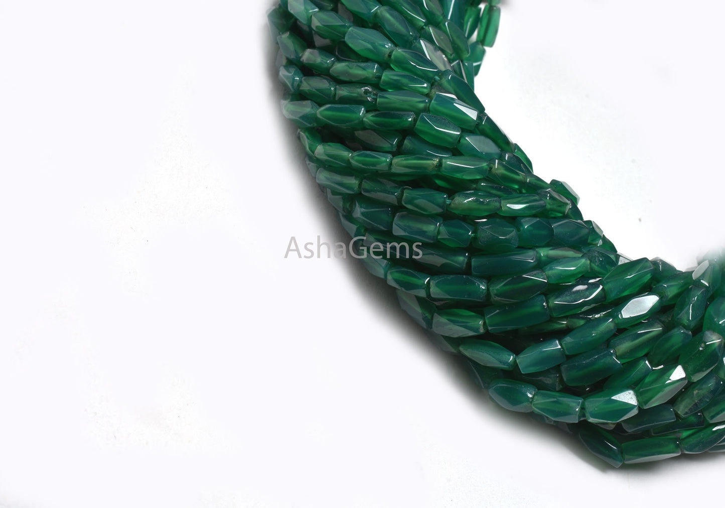 Natural Green Onyx Faceted Beads,12.5 Inch Beautiful Onyx Fancy Long Rectangle Uneven Gemstone Beads Green Onyx Briolette Jewelry Craft Sale
