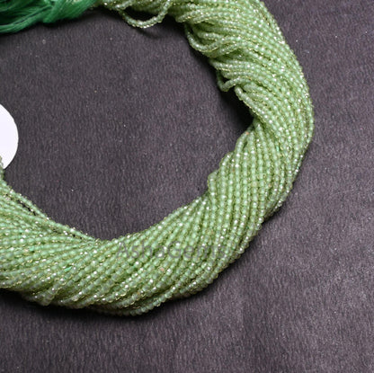 2mm Beautiful Natural Peridot Micro Cut Tiny Beads, AAA Quality Green Peridot Faceted Rondelle Shape Gemstone Bead Jewelry Making Craft SALE