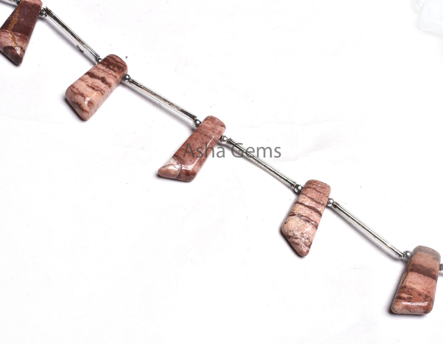 Natural Brown Jasper Fancy 7 Shape Uneven Smooth Beads, Picture Jasper Smooth Handmade Side Drill Fancy Long Slice Gemstone Beads Handicraft