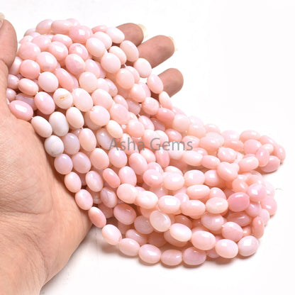 Beautiful Pink Opal Handmade Nugget Gemstone Beads, Shaded Pink Opal Beads,8/16"Fine Opal Smooth Uneven Oval Nugget Beads Jewelry Craft SALE