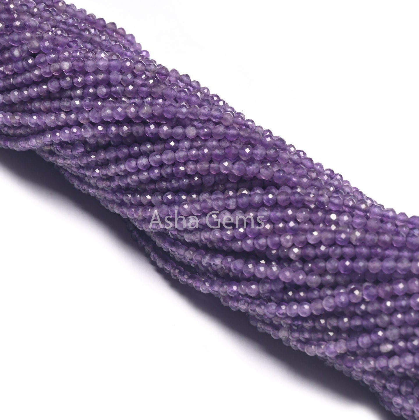 Fine Quality African Amethyst Faceted Rondelle Beads 2.5 mm Natural Purple Amethyst Micro Cut Beads,12.5"Amethyst Gemstone Bead Jewelry SALE