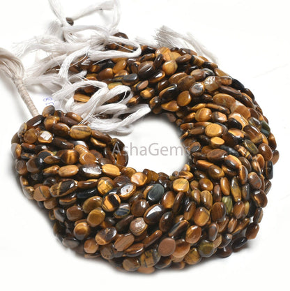 Beautiful Tiger Eye Smooth Nugget Shape Beads,12.5 inch Fine Natural Shaded Tiger Eye Uneven Nugget Gemstone Loose bead Jewelry Making Craft