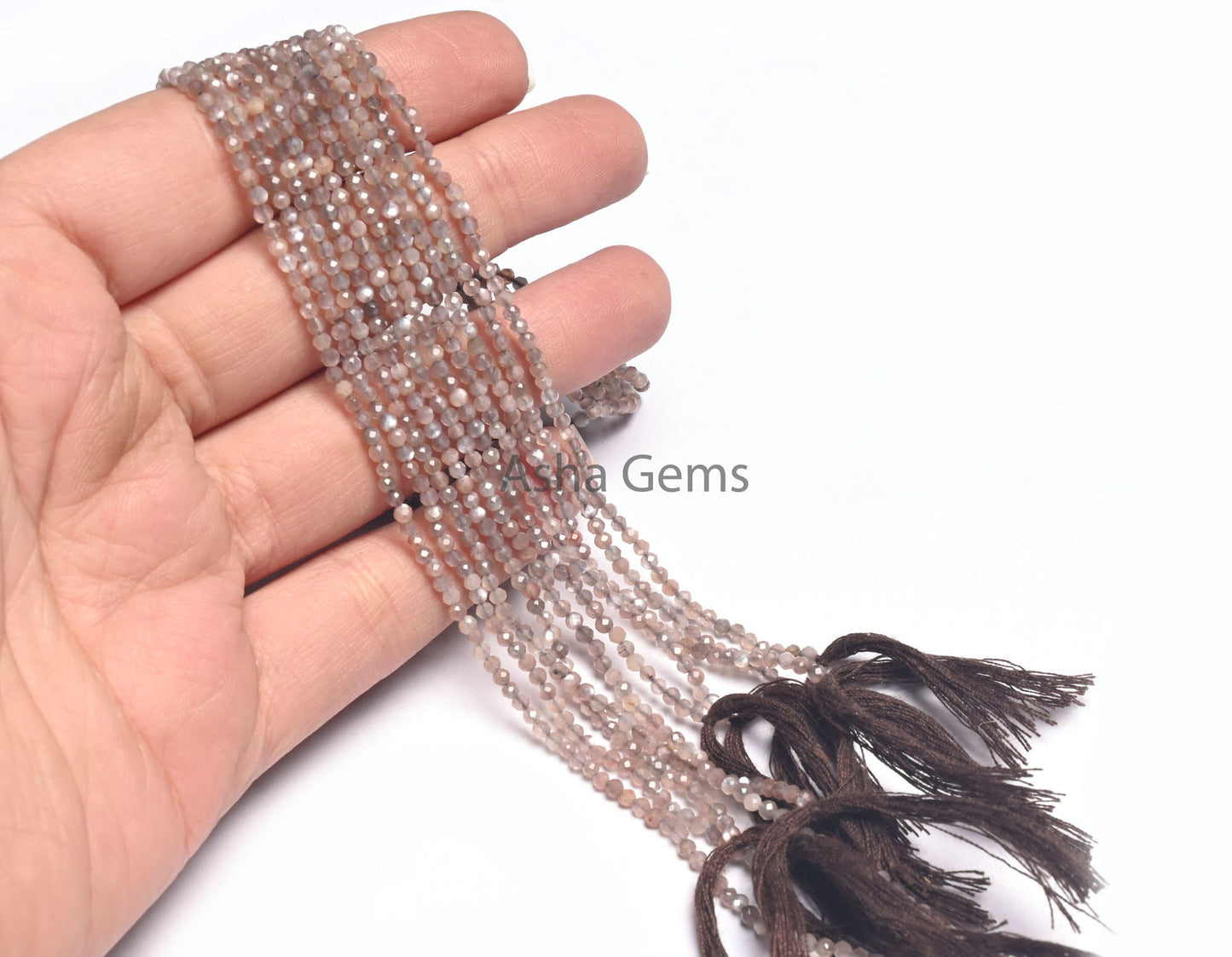 13"Strand Natural Chocolate Moonstone Micro Cut Rondelle Faceted Gemstone Beads, AAA Chocolate Moonstone Tiny Bead Jewelry Making Craft Sale