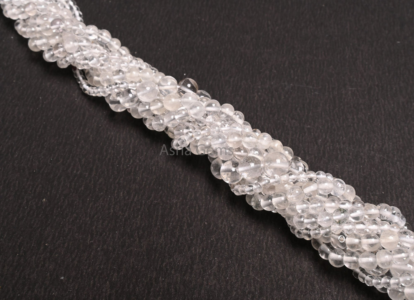 Natural Crystal Quartz Round Beads,12.5" Strand Fine Clear Crystal Smooth Ball Round Shape Gemstone Beads Crystal Jewelry Making Crafts SALE