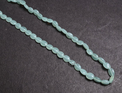 Beautiful Light Green Quartz Hydro Smooth Oval Shape Handmade Beads,13"Green Aventurine Color Hydro Plain Oval Loose Bead Jewelry Craft SALE