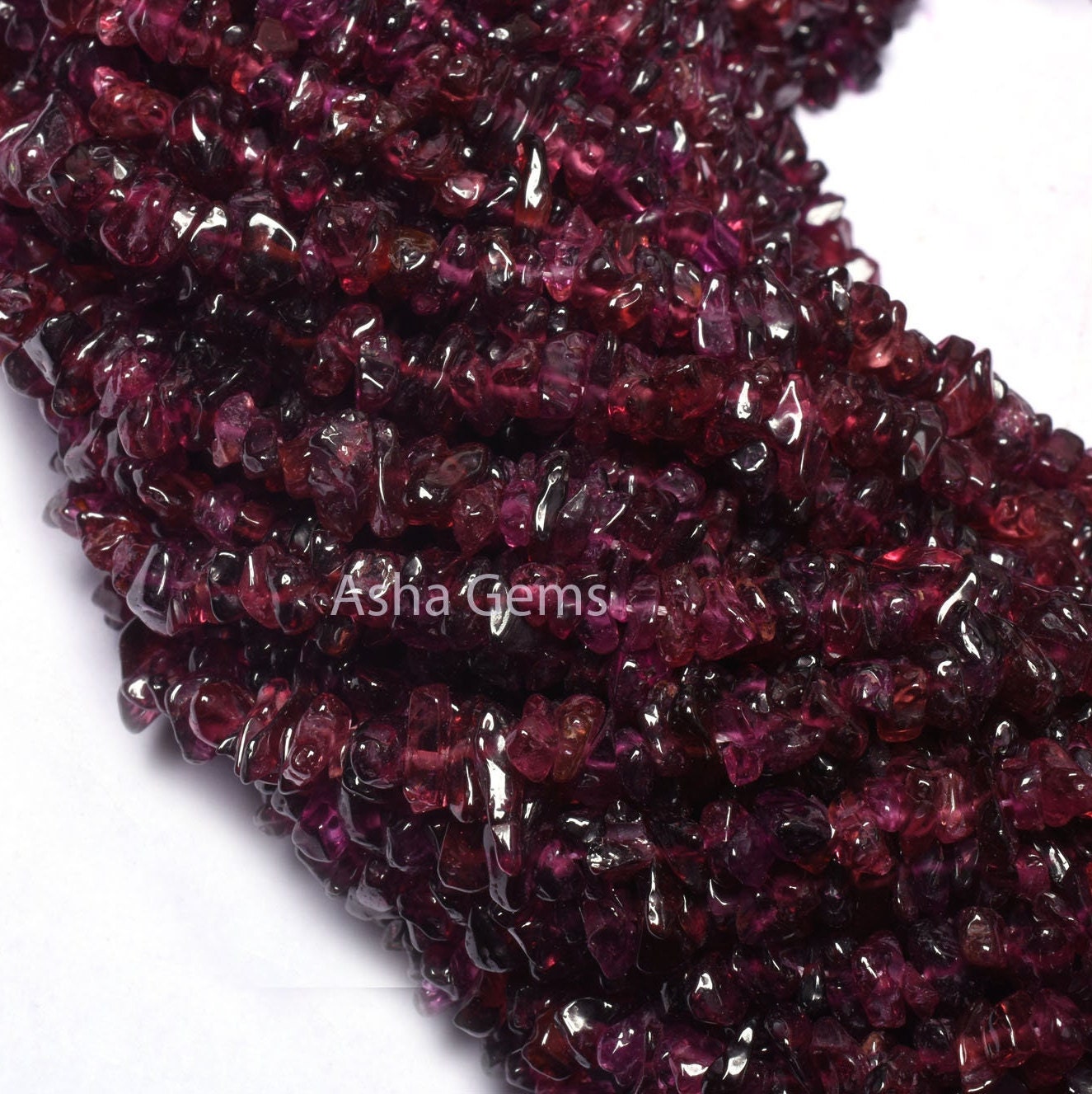 Fine Quality Rhodolite Garnet Gemstone Uncut Chips,34"Strand Pink Garnet Smooth Raw Rough Beads, Garnet Beads for jewelry making Craft SALE