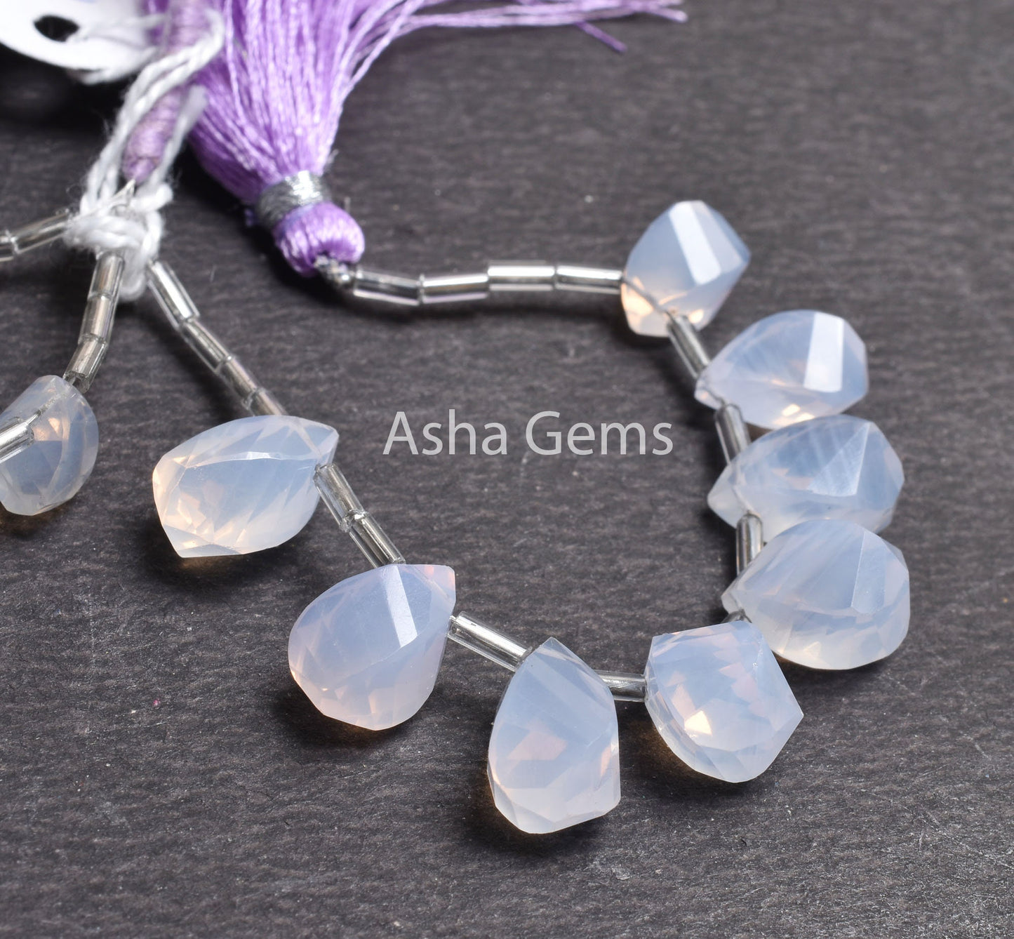 Beautiful Light Purple Lavender Quartz fancy Twisted Drop Faceted Beads, AAA Natural Lavender Quartz Teardrop Side Drill Gemstone Bead Craft