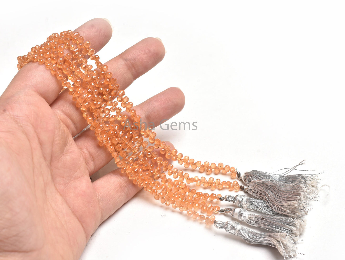 AAA Quality Fanta Garnet Drops faceted Beads,8"Strand Natural Orange Garnet Tiny Teardrop Gemstone Bead Spessartite Garnet Bead Jewelry SALE