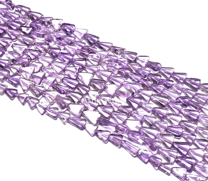 Beautiful Pink amethyst Smooth Triangle Shape Beads,13 Inch Strand Pink amethyst Beads, Amethyst Plain Handmade Fancy Gemstone Beads Jewelry