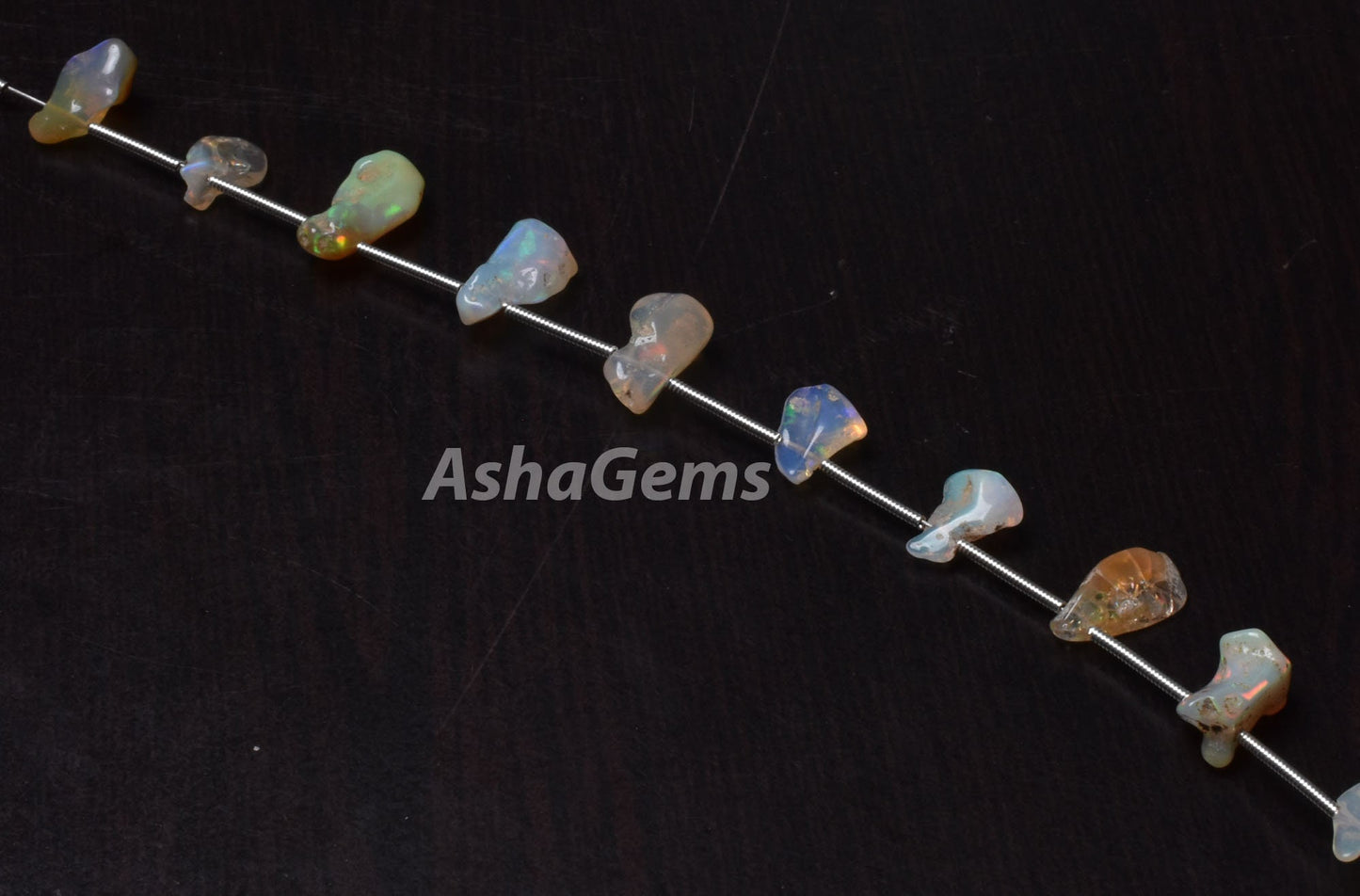 Beautiful Multi Flashy Fire Ethiopian Opal Raw Nuggets Beads, Natural Rainbow Fire Rough Ethiopian opal Beads,Untreated Rock mineral Opal