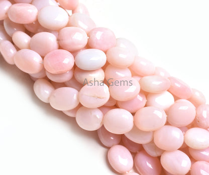 Beautiful Pink Opal Handmade Nugget Gemstone Beads, Shaded Pink Opal Beads,8/16"Fine Opal Smooth Uneven Oval Nugget Beads Jewelry Craft SALE