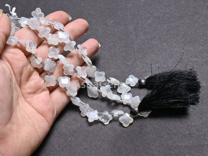 Natural Blue Fire Rainbow Moonstone Carved Flower Shape Gemstone handmade Beads, Flashy Rainbow Carving Fancy Square smooth Bead Jewlry SALE