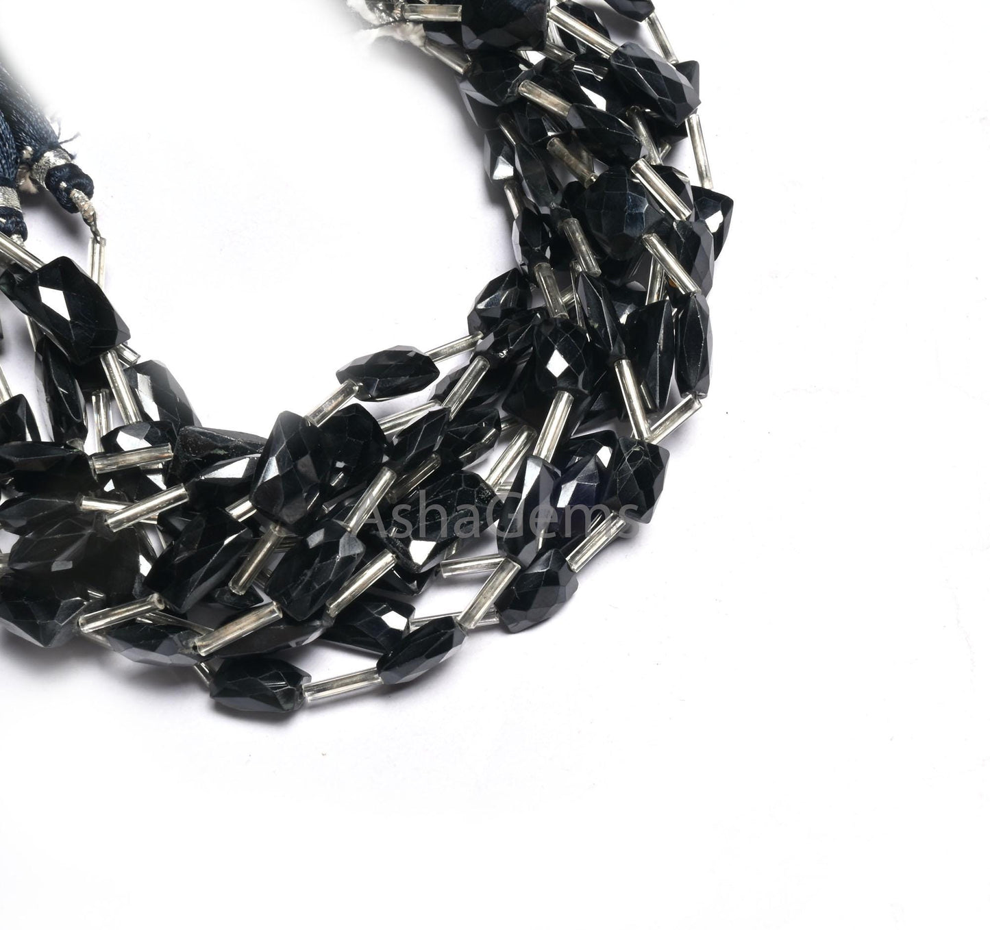 AAA Quality Black Spinel Rectangle Shape Gemstone Beads, Natural Spinel fancy Chicklet Faceted Straight Drill Black Spinal Bead Jewelry SALE (18603)
