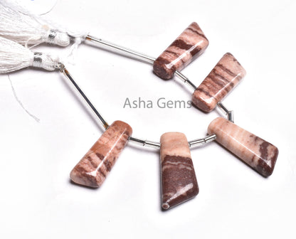 9-22 mm Jasper Smooth Handmade Fancy Long Slice Shape Beads,Natural Shaded Brown Jasper Uneven 7 Shape Side Drill Gemstone Bead Jewelry SALE