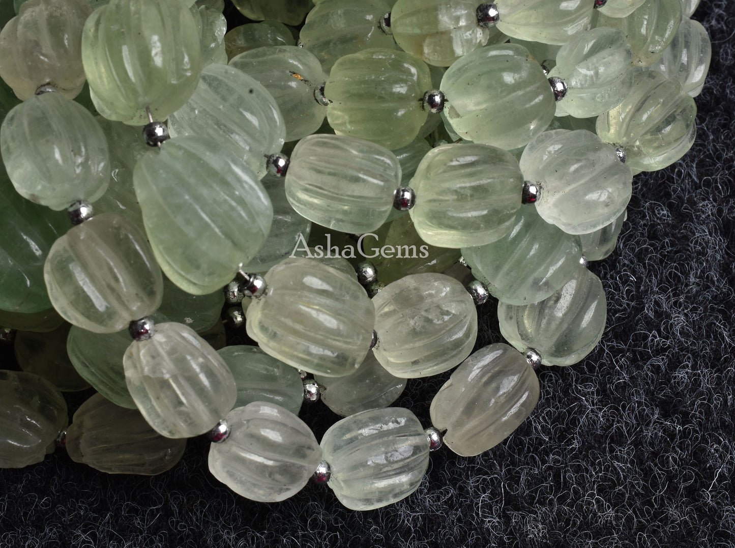 Beautiful Fluorite Carving Nugget Shape Beads,8" Strand Natural Light Green Fluorite Puff Oval Uneven Carved Handmade Bead Crave Puff Nugget
