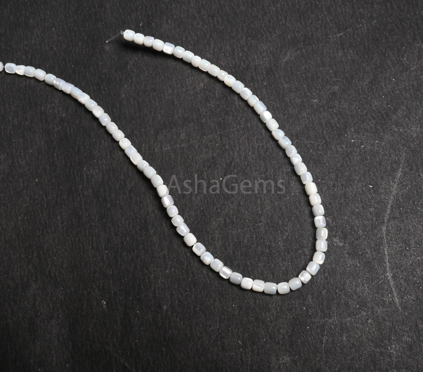 AAA Mother Of Pearl Fancy Barrel Shape Beads,3.5 mm Natural Iridescent White MOP Shell Drum Smooth Gemstone Loose MOP Spacer Beads Jewelry