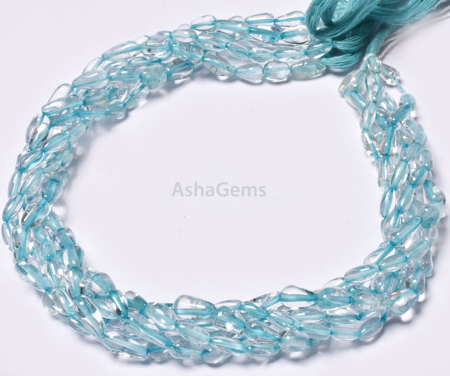 Natural Crystal Blue Treated Beads, Beautiful Crystal Handmade Drops Shape Gemstone Beads Crystal Quartz Smooth Teardrop Beads Jewelry Craft