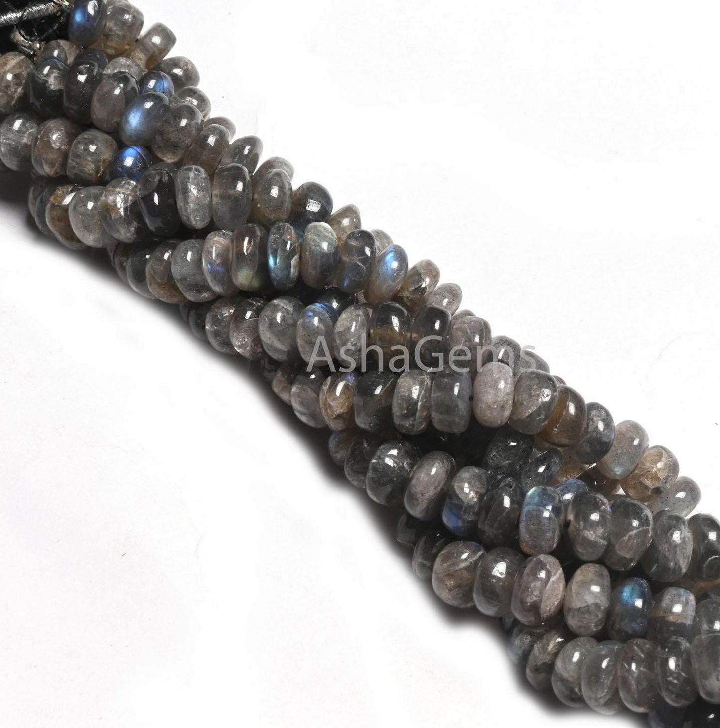 Natural Fire Labradorite Smooth Rondele handmade Beads,9" Strand Black Rainbow Bead Flashy Labradorite Gemstone Rondelle Beads Jewelry Craft