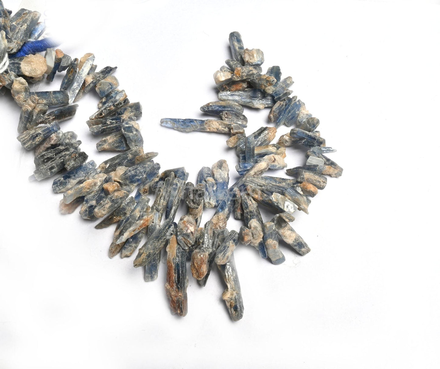 Natural Kyanite Beads, Kyanite Rough Beads,16" Strand Blue Kyanite Unpolish Long Stick Uneven Shape Gemstone Beads, Side Drill Raw Bead SALE